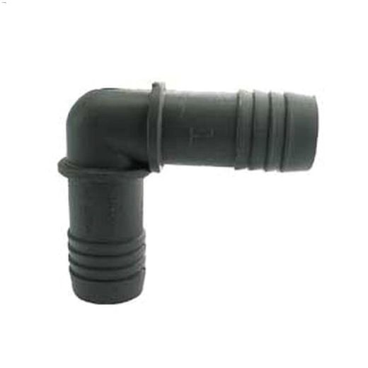 1\" Insert End Gray Polyethylene 90 Degree Hose Elbow