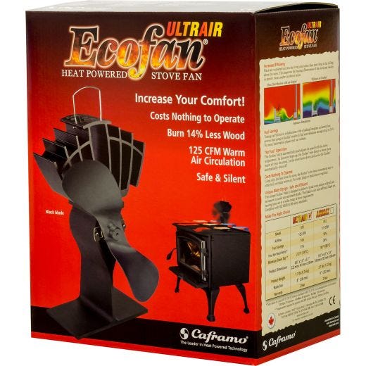 3" x 5-1/2" x 9" Black Ecofan UltrAir