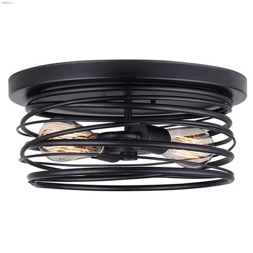 Ryland 2 Light A 60 Watt Black Flushmount Light