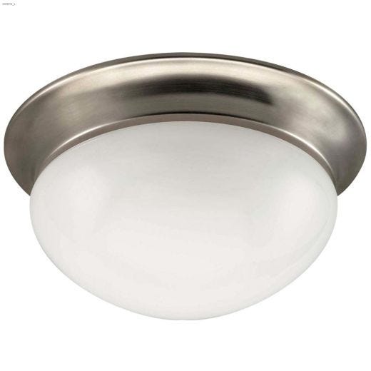1 Light A 60 Watt Brushed Pewter Flushmount Light