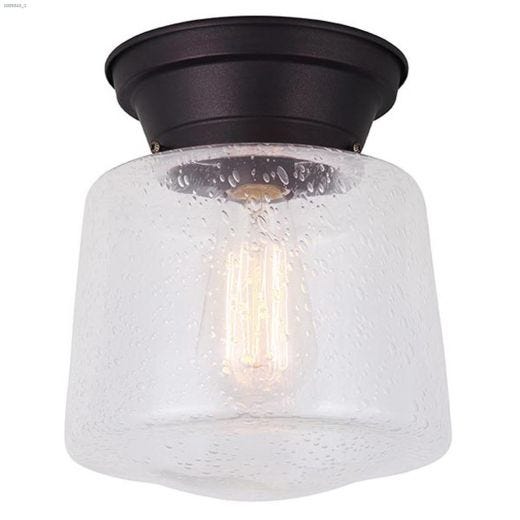 Mill 1 Light A 60 Watt Oil Rubbed Bronze Flushmount Light