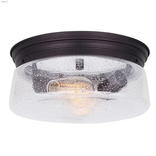 Mill 2 Light A 60 Watt Oil Rubbed Bronze Flushmount Light