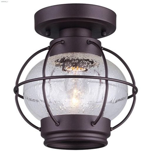 Potter 1 Light A 60 Watt Oil Rubbed Bronze Flushmount Light