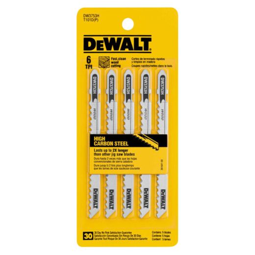 4" 6 TPI & Bi-Metal Wood Cutting Jig Saw Blade-5/Pack
