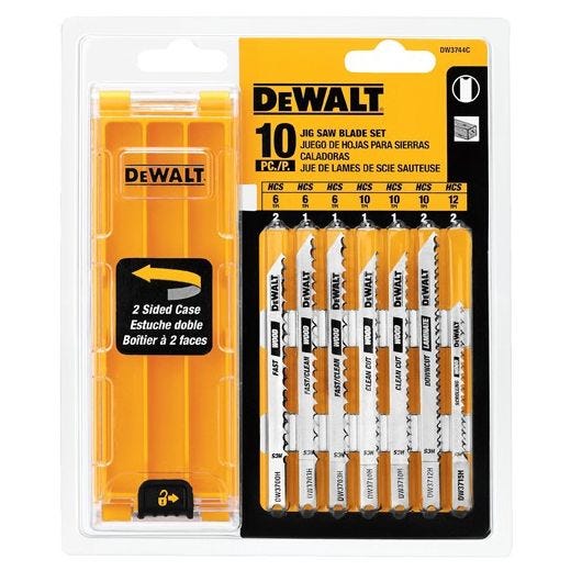 10 Piece U Shank Jig Saw Blade Set With Case