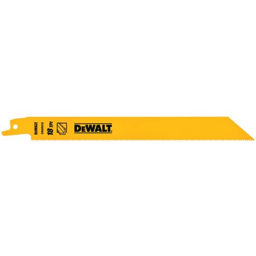 8" 18 TPI Bi-Metal Reciprocating Saw Blade-5/Pack