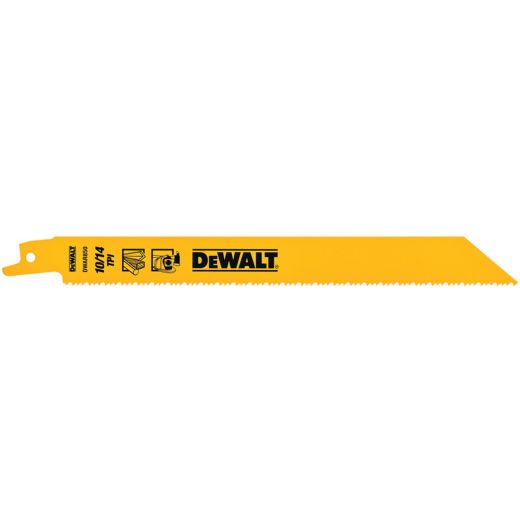 8" 10/14 TPI Bi-Metal Reciprocating Saw Blade-5/Pack