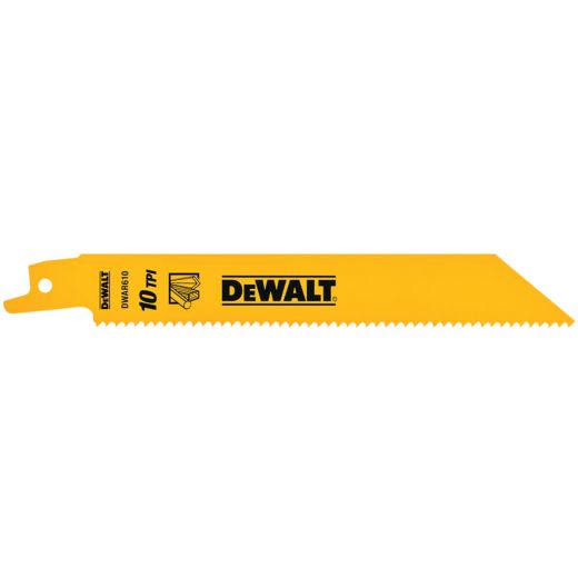 6" 10 TPI Bi-Metal Reciprocating Saw Blade-5/Pack