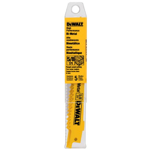 12" 5/8 TPI Bi-Metal Reciprocating Saw Blade-5/Pack