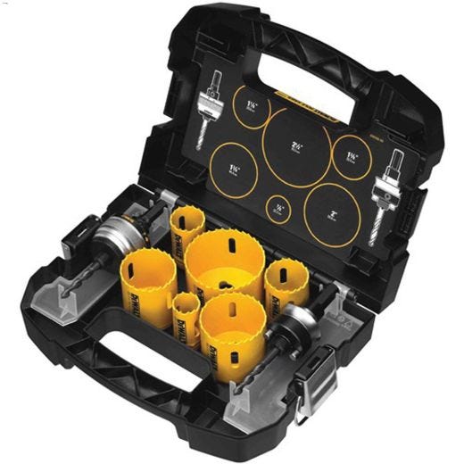 Bi-Metal 9 Piece Electrician's Hole Saw Kit