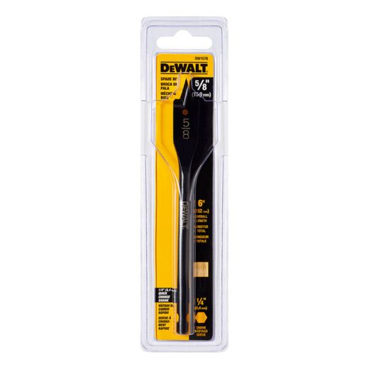 5/8" x 6" Carbon Steel Black Oxide Spade Bit