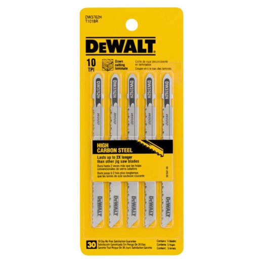 4" 10 TPI T Shank Wood Cutting Jig Saw Blade-5/Pack