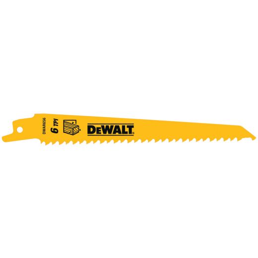 6" 6 TPI Bi-Metal Reciprocating Saw Blade-5/Pack