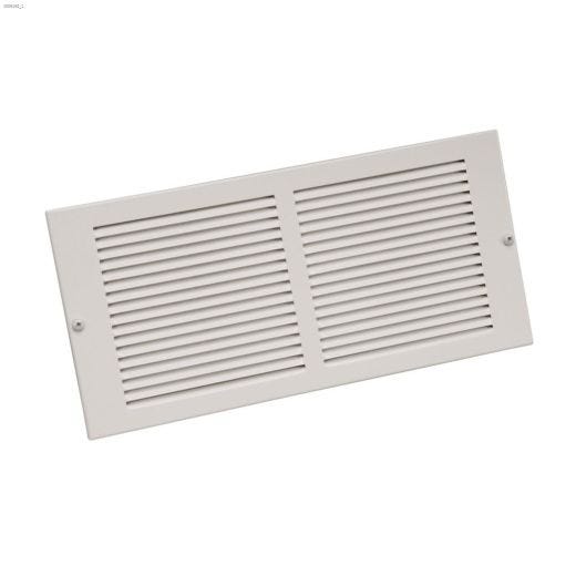 4" x 10" White Louvered Design Sidewall Grille