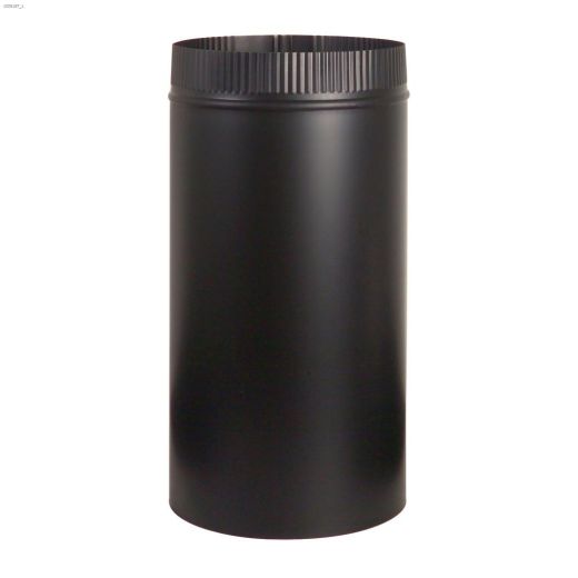 7\" x 12\" Black Matte Snaplock Half Joint Stove Pipe