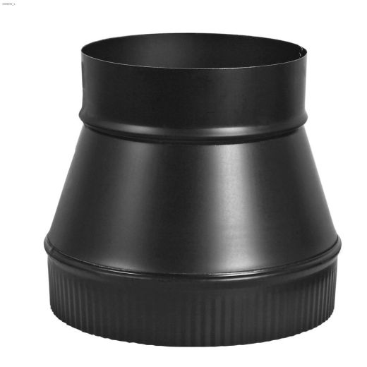 7" x 8" Black Matte Big End Crimped Increaser