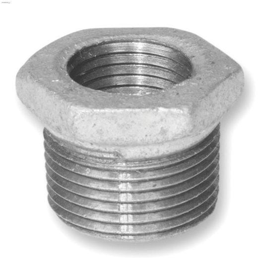 3/4" x 1/4" Galvanized Malleable Iron Hex Bushing