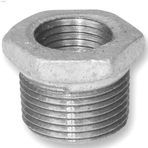 3/4" x 3/8" Galvanized Malleable Iron Hex Bushing