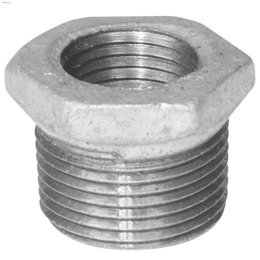 3/4" x 1/2" Galvanized Malleable Iron Hex Bushing