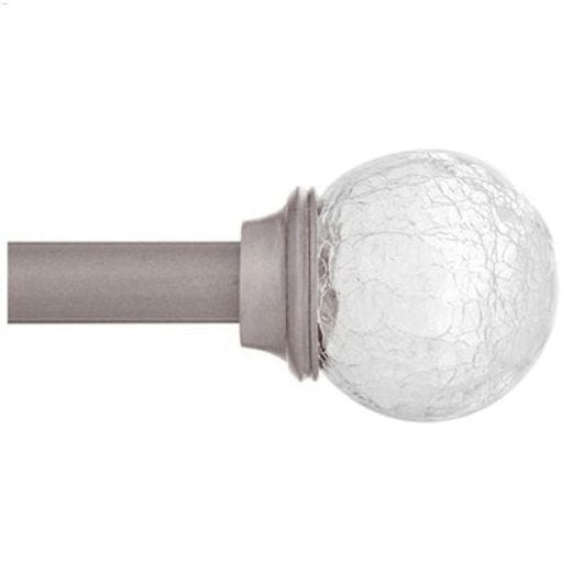 5/8" 28 - 48" Pewter Walden Curtain Rod