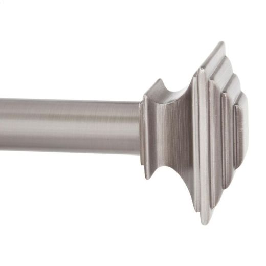 1" 48 - 86" Pewter Mission Single Curtain Rod