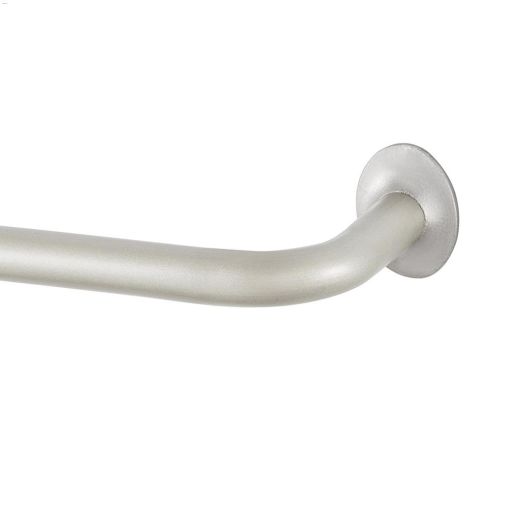 5/8" 48 - 86" Tringle à rideau simple enroulé Silver Eclipse