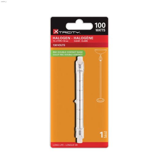 Clear 100 Watt RSC T3 J-Type Halogen Bulb