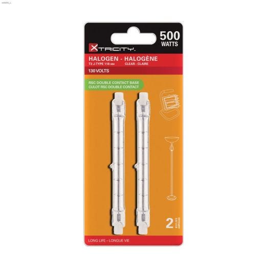 T3 J-Type 500W RSC Halogen Bulb-2/Pack