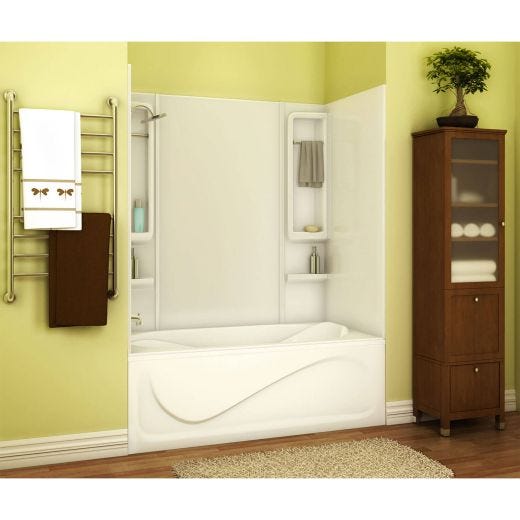 61" x 33-1/2" x 59" White Finesse Tub Wall Kit