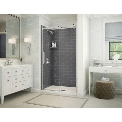 32" x 1-1/8" x 80-7/8" Panneau mural latéral gris Utile