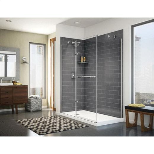 32" x 1-1/8" x 80-7/8" Panneau mural latéral gris Utile