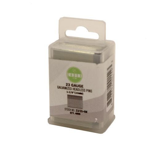 1-3/8" 23 Gauge Galvanized Headless Pin-4000/Pack
