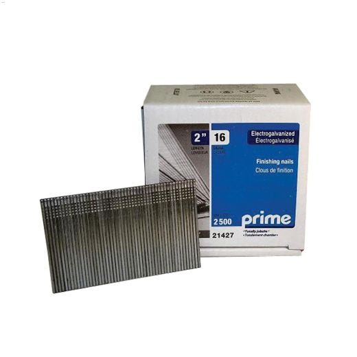 2\" 16 Gauge Galvanized Finishing Nail -2500\/Box