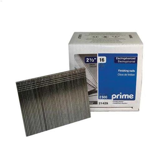 2-1/2" 16 Gauge Galvanized Finishing Nail -2500/Box