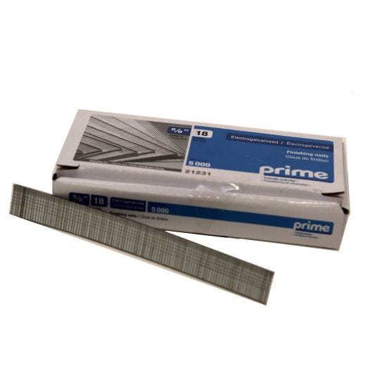 5/8" 18 Gauge Galvanized Brad Nail -5000/Pack