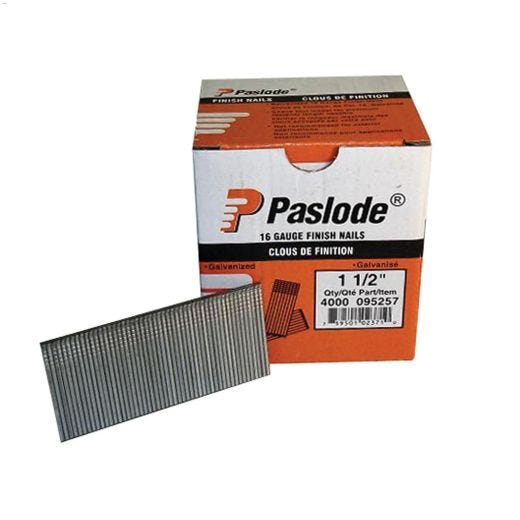 Paslode\u00ae 1-1\/2\" 16 Gauge Galvanized Finishing Nail -4000\/Box