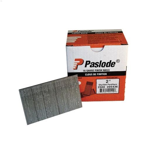 Paslode\u00ae 2\" 16 Gauge Galvanized Finishing Nail -2500\/Box