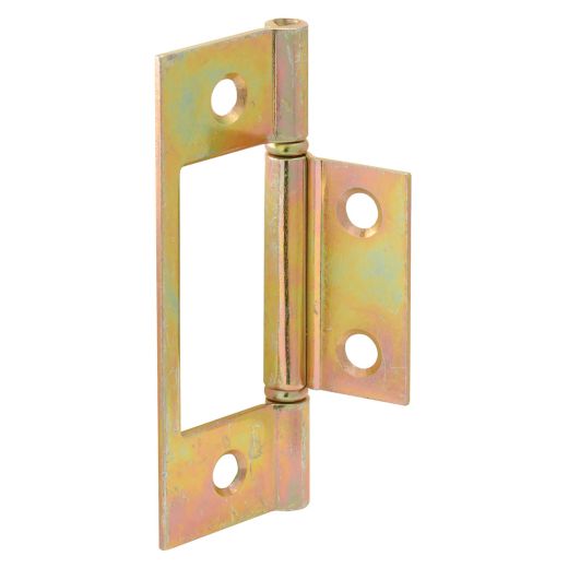3" x 1" Brass Plated Steel Bi-Fold Door Non-Mortise Hinge