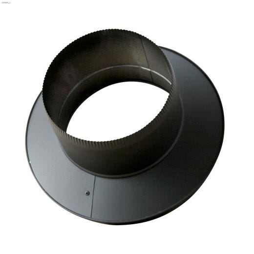 6" x 5-5/8" Black Painted Twist-Lock Stove Pipe Adapter