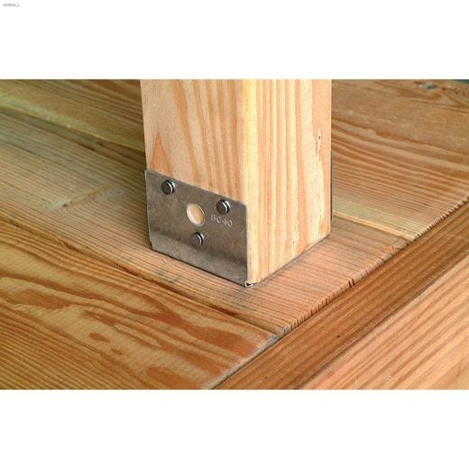 Z-max® 4"x4" g90 Base de Demi-poteau en acier zingué-50/bte