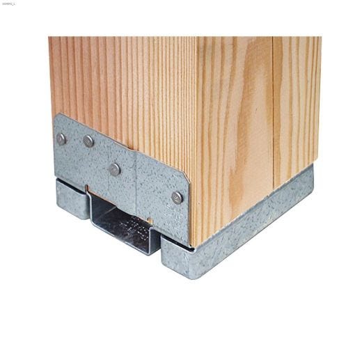 Z-Max\u00ae 6\" x 6\" G90 Zinc Steel Adjustable Post Base