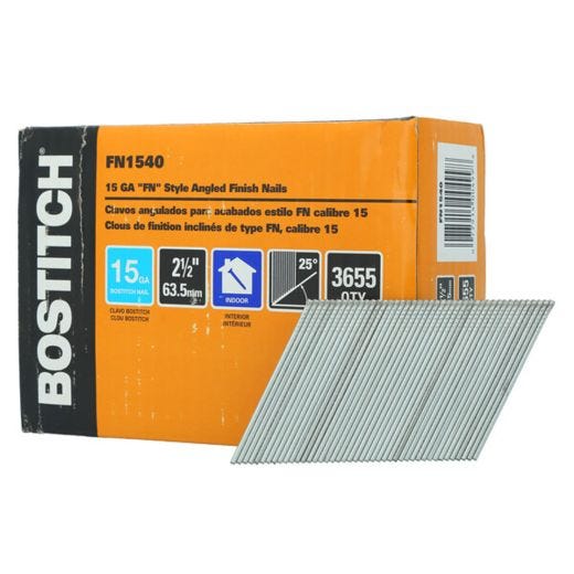 2-1/2" 15 Gauge Angled Finishing Nail -3655/Pack