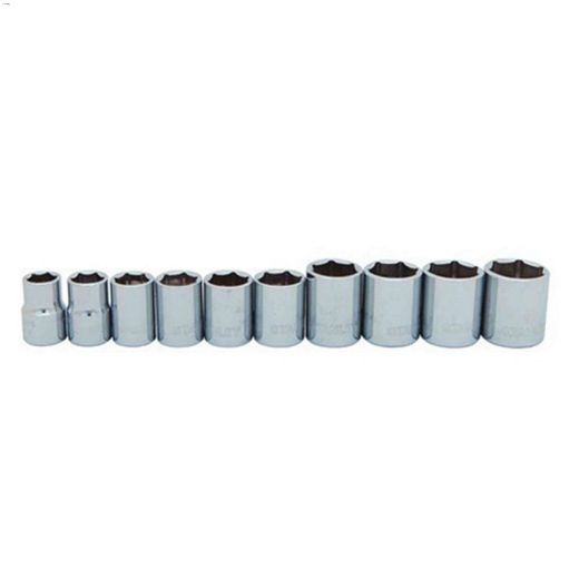 3\/8\" Drive Full Polish 10 Piece Metric Standard Socket Set