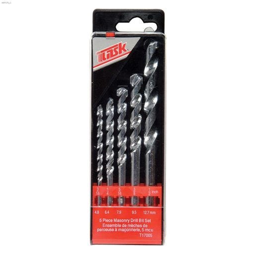 2" Carbide 5 Piece Masonry Drill Bit Set