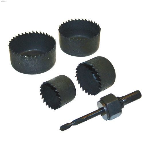 Carbon Steel 5 Piece Hole Saw Set-5 Piece/Clamshell