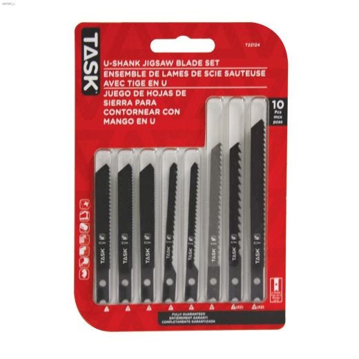 High Carbon Steel U Shank Jig Saw Blade Set-10\/Pack