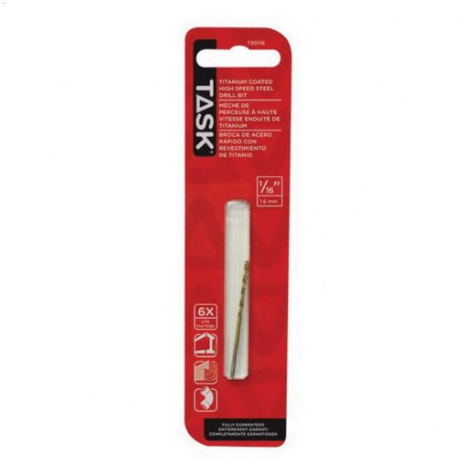 1/16" High Speed Steel Titanium Coated Drill Bit