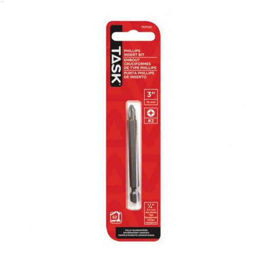 3" #2 Phillips S2 Steel Screwdriver Bit