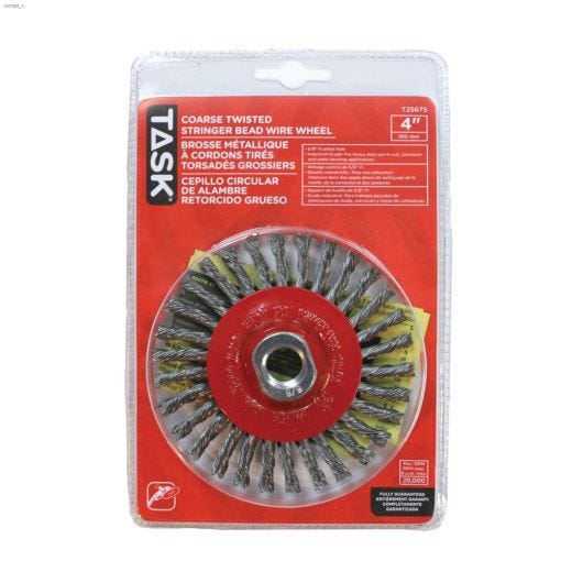 4" Coarse Steel Industrial Twisted Stringer Wheel