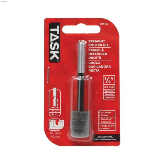 1/4" x 1" Tungsten Carbide Straight Router Bit